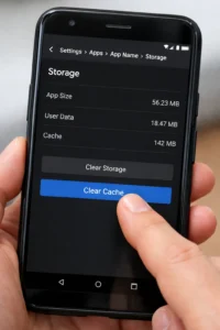 Android Clear Cache Settings Screen